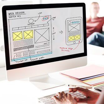 Interface design work from a recent WebClixs project